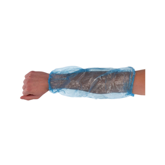 Mouwovertrek CMT 20x40cm 20mu LDPE blauw 100 stuks