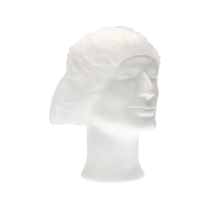 Haarnet CMT bouffant non-woven L 53cm PP wit 100 stuks