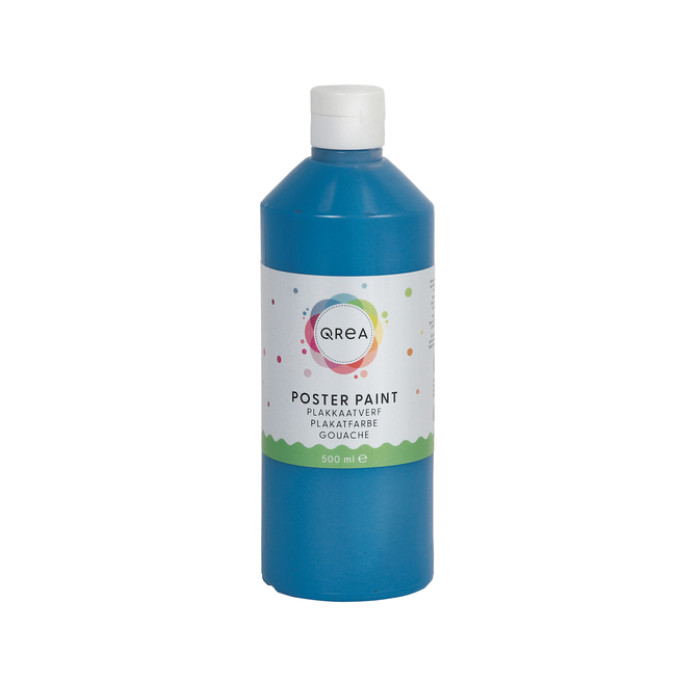 Plakkaatverf Qrea blauw 500ml