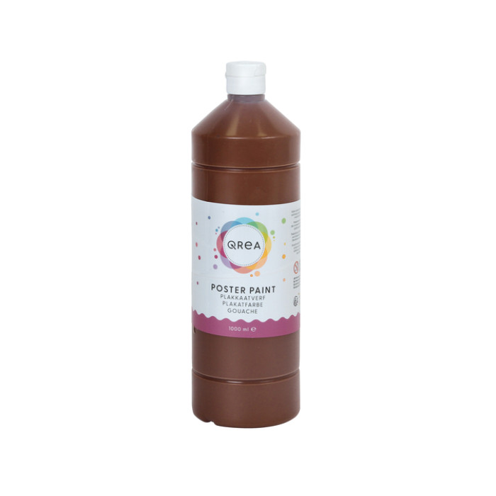 Plakkaatverf Qrea donkerbruin 1000ml