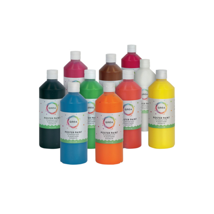Plakkaatverf Qrea rood 500ml