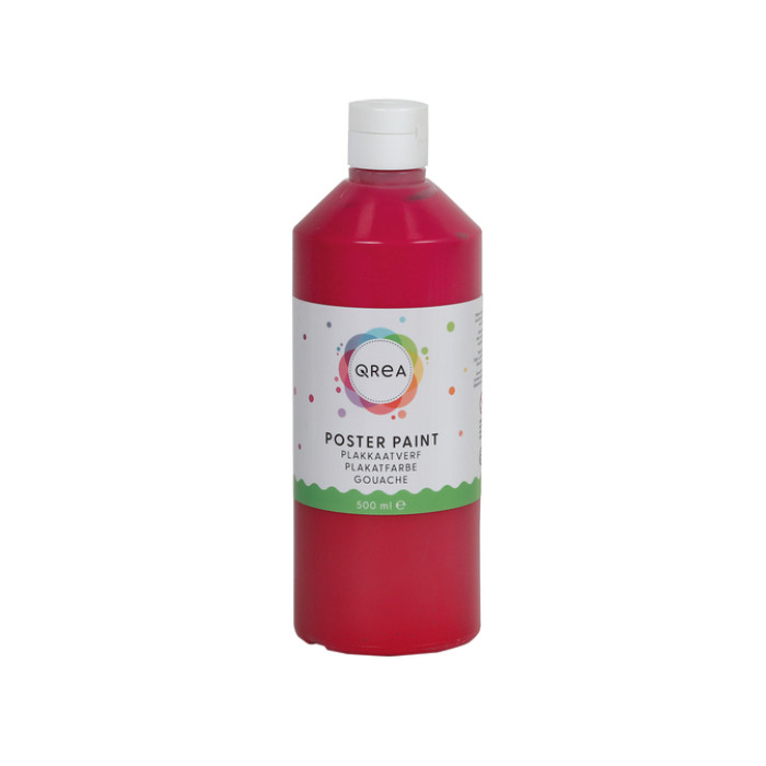 Plakkaatverf Qrea rood 500ml