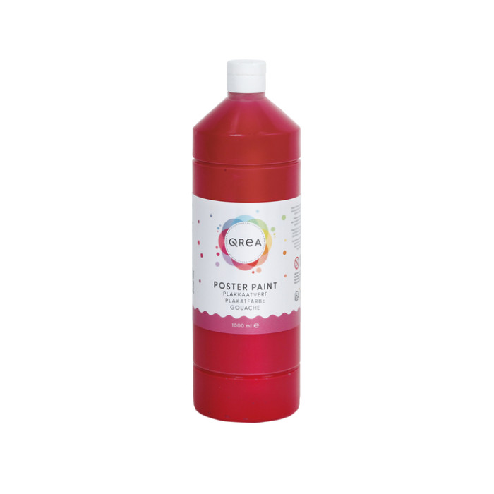 Plakkaatverf Qrea rood 1000ml