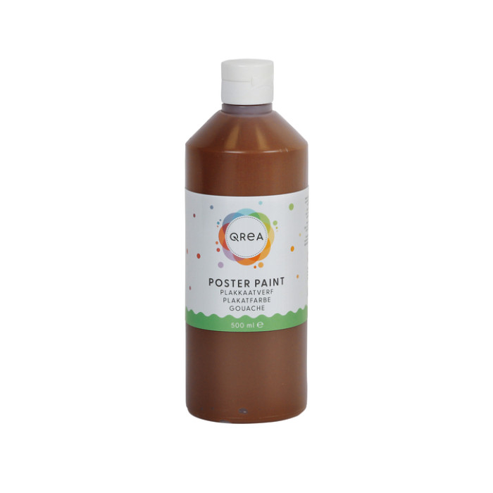 Plakkaatverf Qrea donkerbruin 500ml