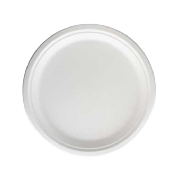 Bord IEZZY 260mm suikerriet PFAS-vrij wit 50 stuks wit