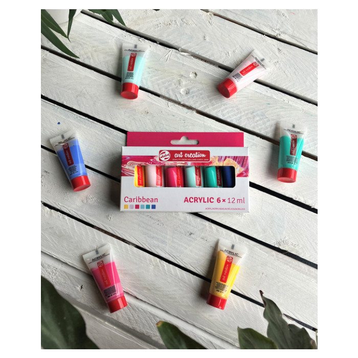 Acrylverf Talens Art Creation Caribbean 12ml set à 6 kleuren