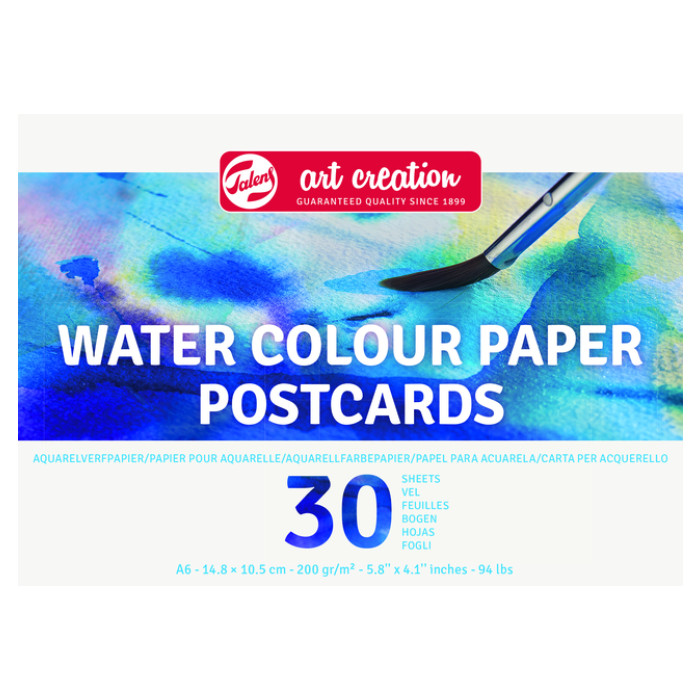 Aquarelverfpapier Talens Art Creation 30 witte vellen 200gr 148x105mm blauw