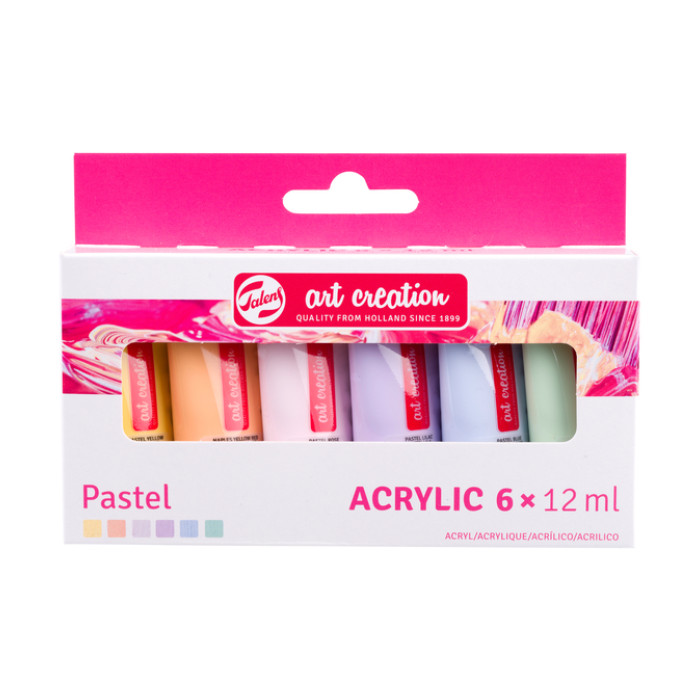 Acrylverf Talens Art Creation Pastel 12ml set à 6 kleuren