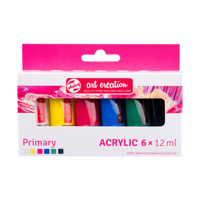 Acrylverf Talens Art Creation Primary 12ml set à 6 kleuren