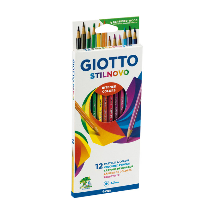 Kleurpotlood Giotto Stilnovo set à 12 kleuren