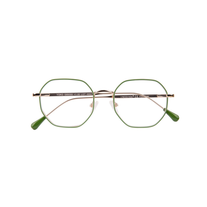 Leesbril I Need You +1.00 dpt Yoko groen-goud