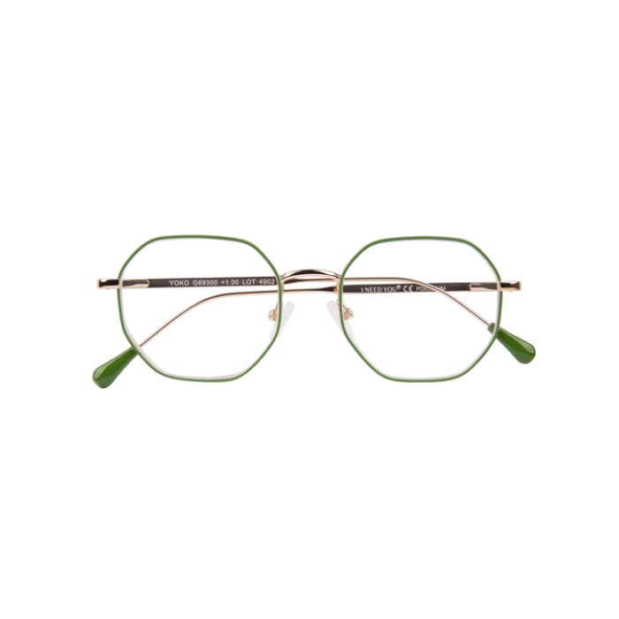 Leesbril I Need You +2.00 dpt Yoko groen-goud