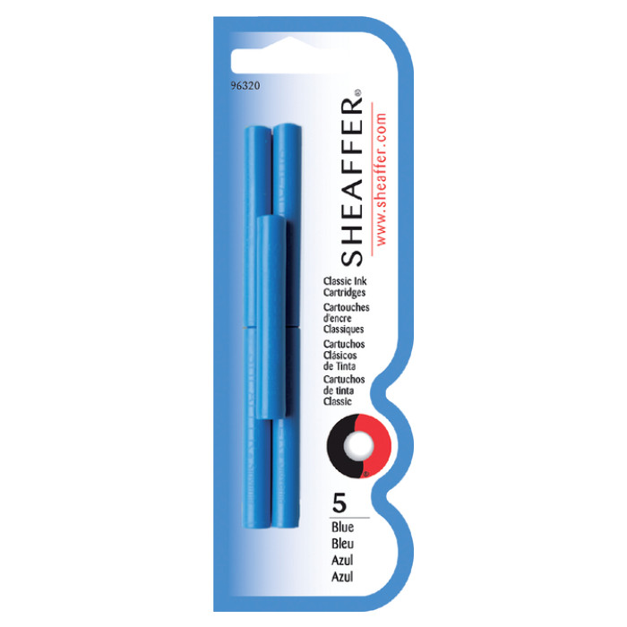Inktpatroon Sheaffer skrip classic blauw blister à 5 stuks