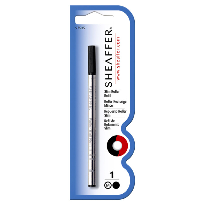 Rollerpenvulling Sheaffer slim medium zwart blister à 1 stuk