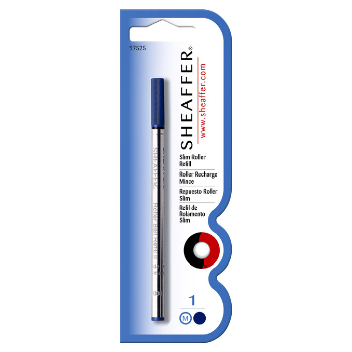 Rollerpenvulling Sheaffer slim medium blauw blister à 1 stuk