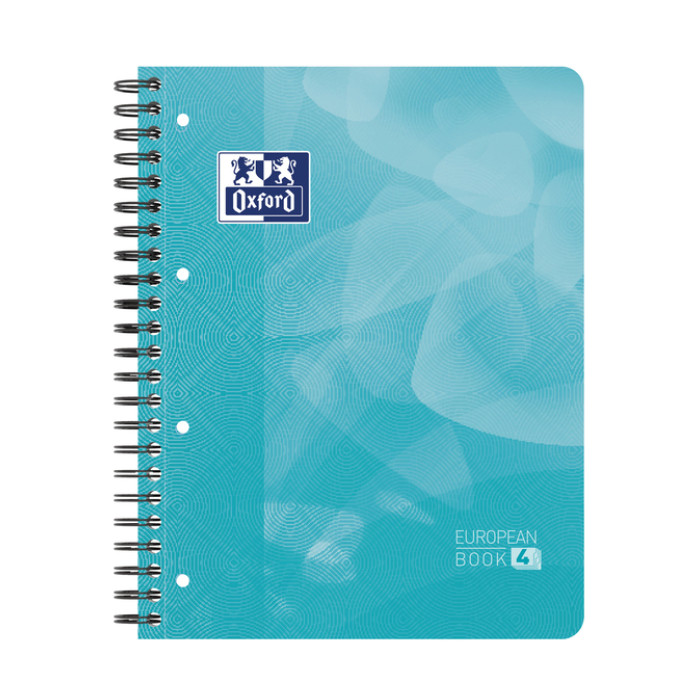 Projectboek Oxford School A4+ lijn 4-gaats 240 pagina's 80gr aqua