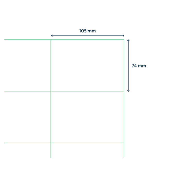 Etiket Qbasic A4 1.000 vel 105x74 mm 8000 labels