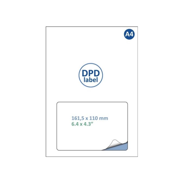 Retourlabel DPD IEZZY A4 1.000 vel 161,5x100mm 1000 labels