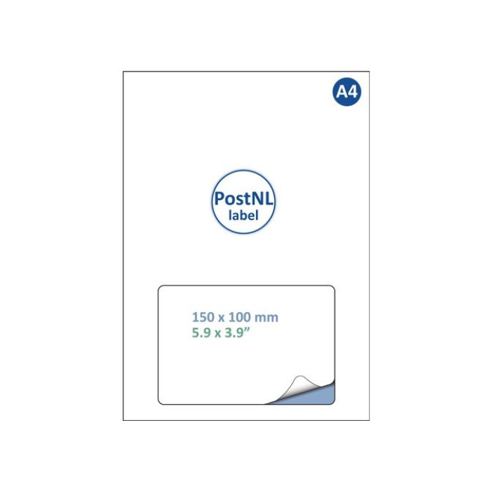 Retourlabel PostNL IEZZY A4 1.000 vel 150x100mm 1000 labels