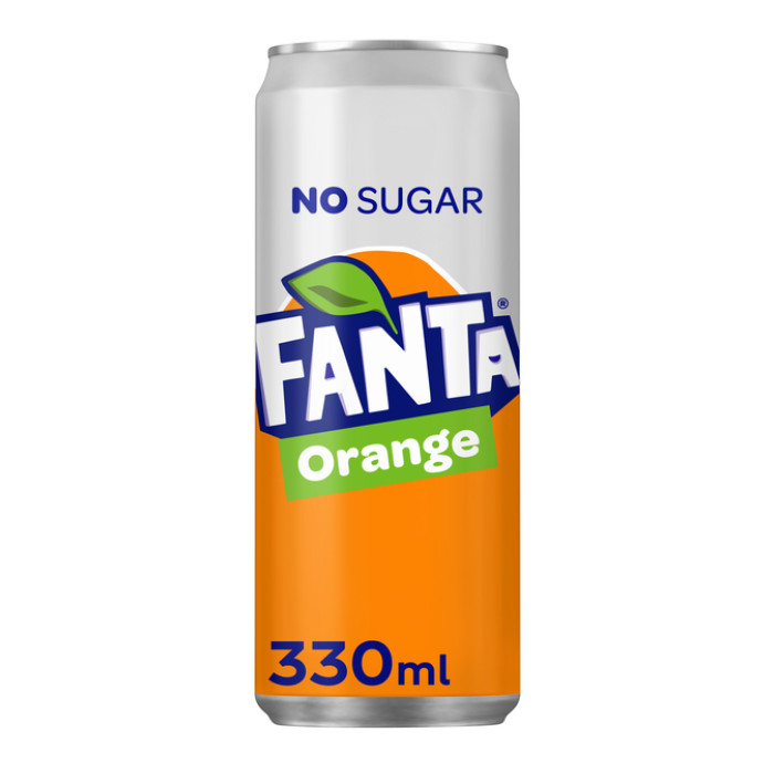 Frisdrank Fanta orange zero blik 330ml