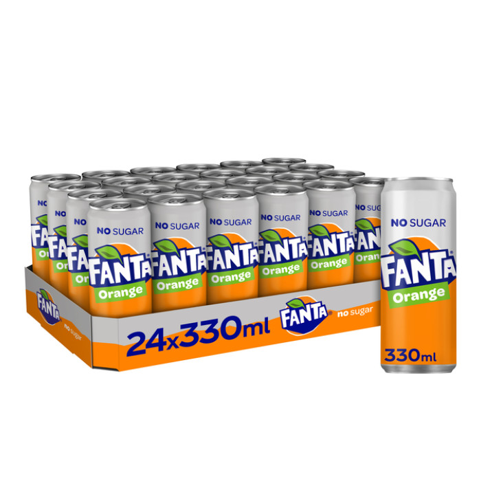 Frisdrank Fanta orange zero blik 330ml