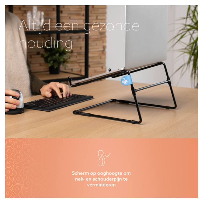 Laptopstandaard R-Go Office Zwart