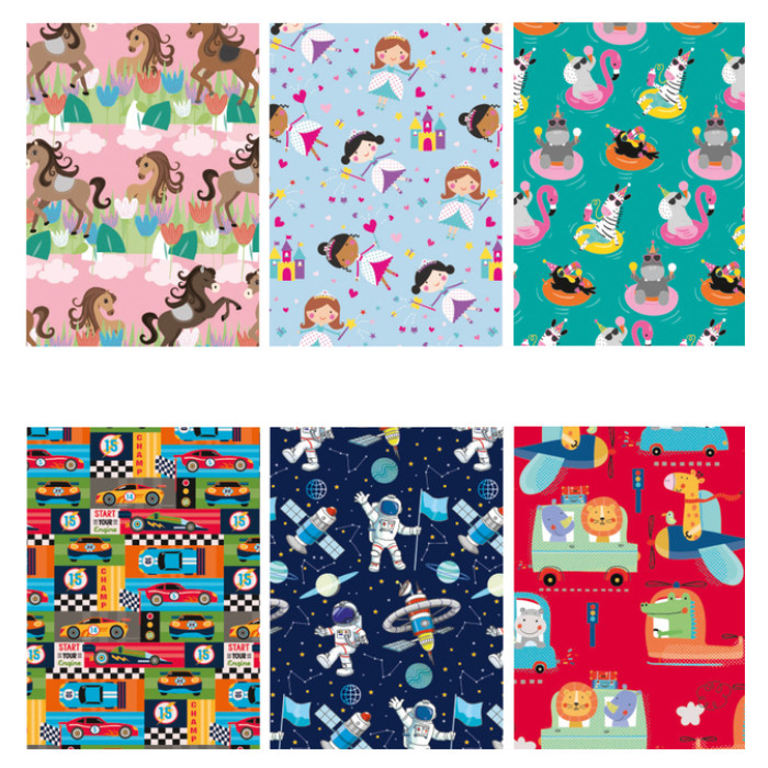 Inpakpapier IG Group Kids 200x70cm assorti