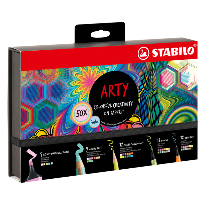Creative set Stabilo 77/6 Arty colorful creative pastel mix 50 stuks