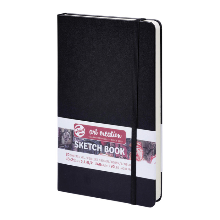Schetsboek Talens Art Creation zwart 13x21cm 140gr 80vel
