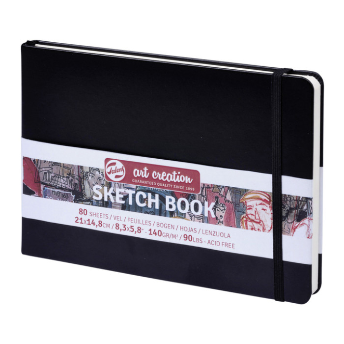 Schetsboek Talens Art Creation zwart 21x15cm 140gr 80vel