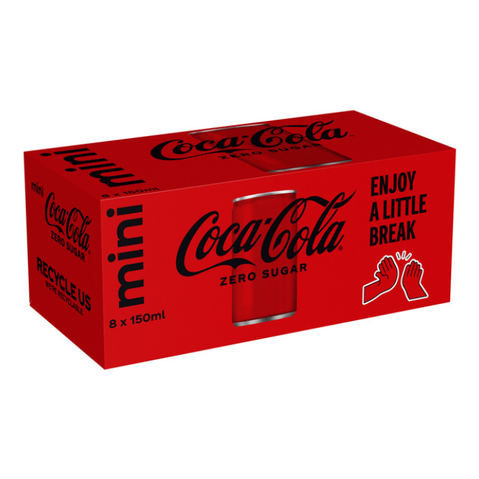 Frisdrank Coca Cola zero blik 150ml