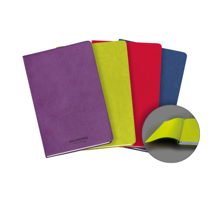 Notitieboek Aurora Capri A5 192blz lijn 80gr assorti
