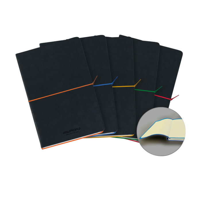 Notitieboek Aurora Tesoro A5 192blz lijn 80gr assorti