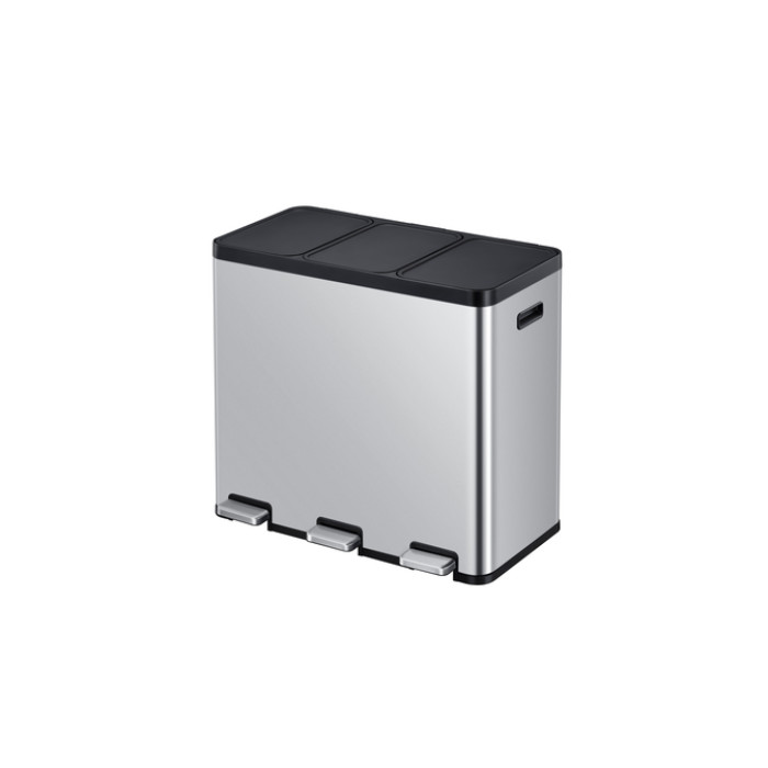 Pedaalemmer EKO Essential Recycler 3x20 liter rvs