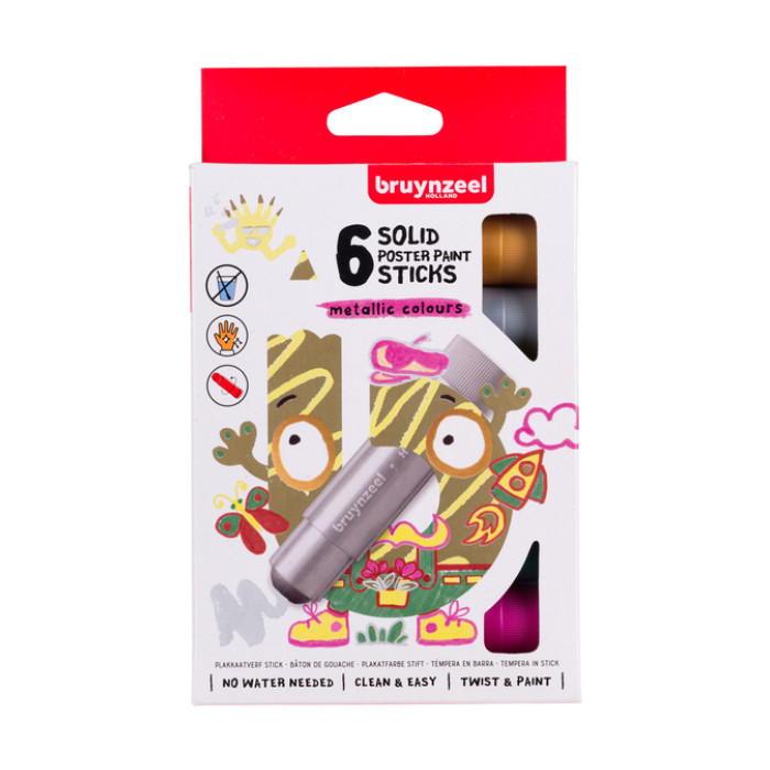 Plakkaatverf sticks Bruynzeel set á 6 metallickleuren