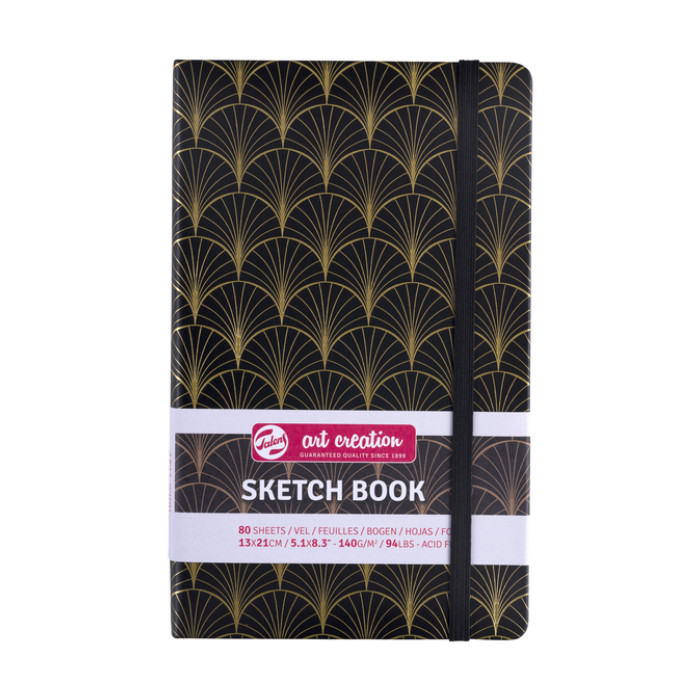 Schetsboek Talens Art Creation 80 witte vellen 140gr 130x210mm art deco