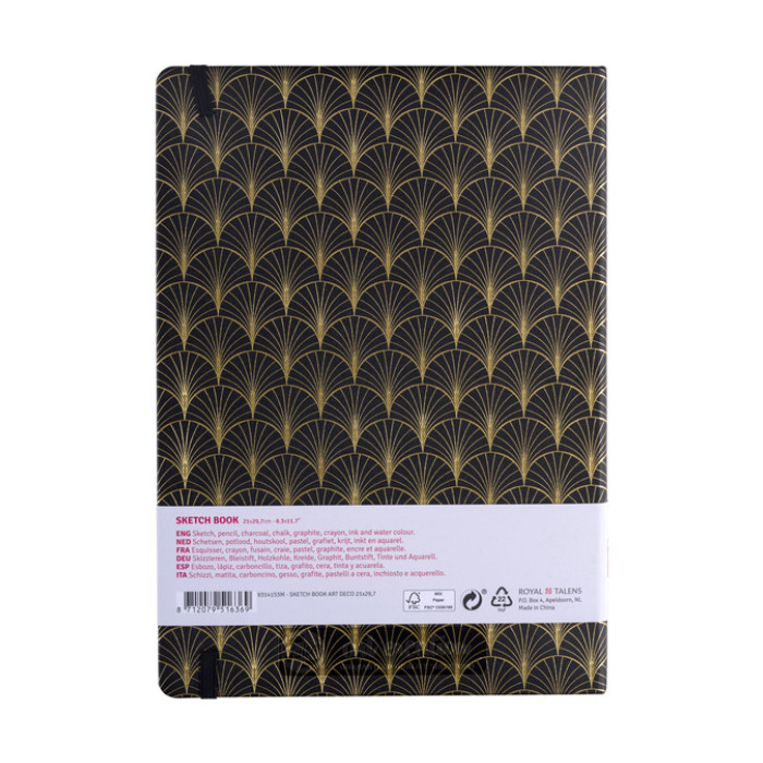 Schetsboek Talens Art Creation 80 witte vellen 140gr 210x297mm art deco