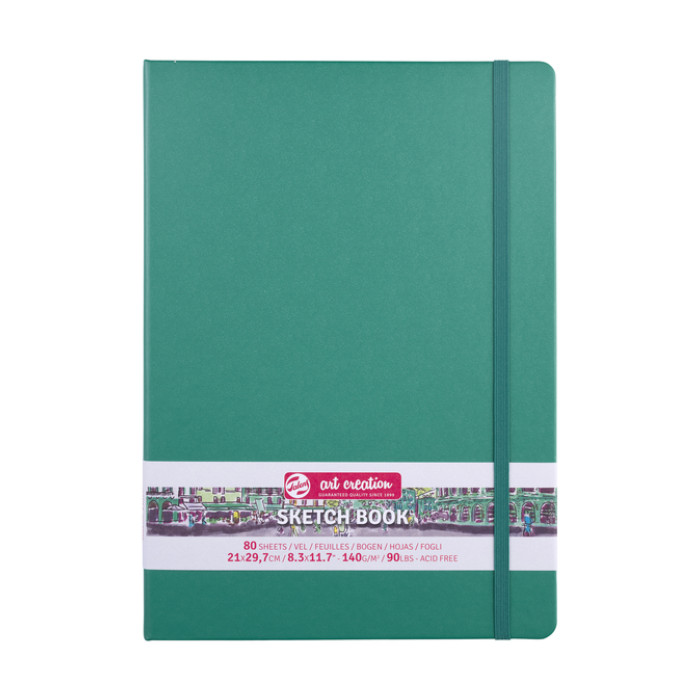 Schetsboek Talens Art Creation 80 witte vellen 140gr 210x297mm woudgroen