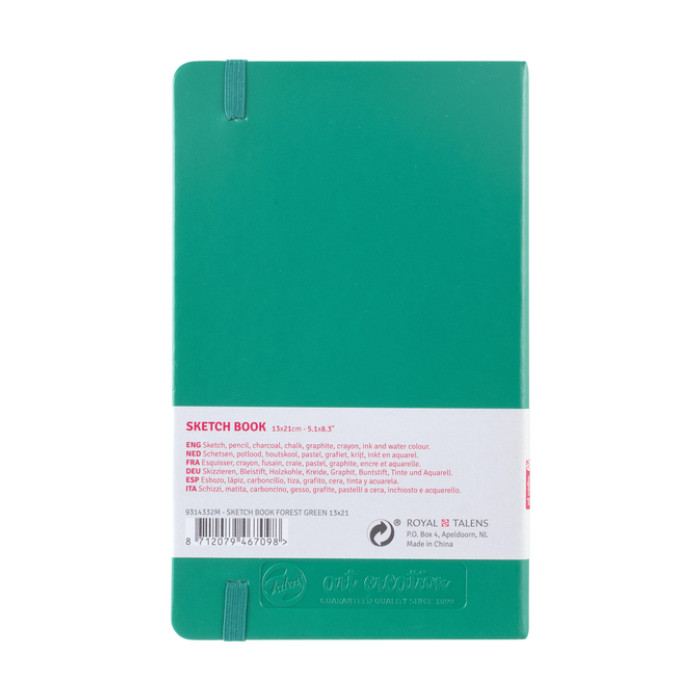 Schetsboek Talens Art Creation 80 witte vellen 140gr 130x210mm woudgroen