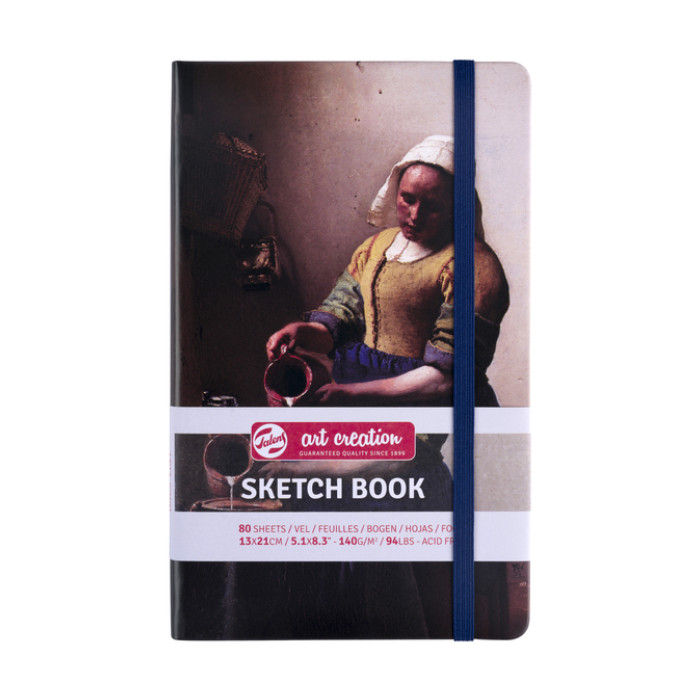 Schetsboek Talens Art Creation 80 witte vellen 140gr 130x210mm Het melkmeisje