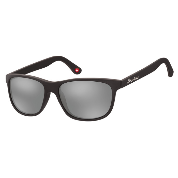 Zonnebril Montana met Revo spiegelglas mat zwart