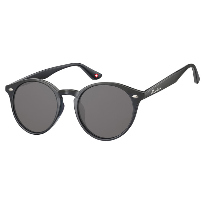 Zonnebril Montana met smoke rond glas zwart