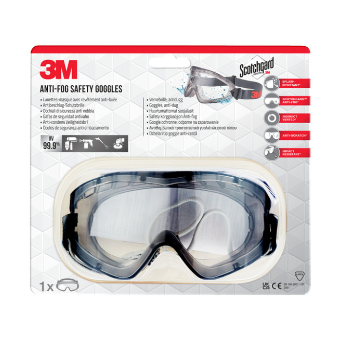 Ruimzichtbril 3M anti-fog Safety krasbestendig