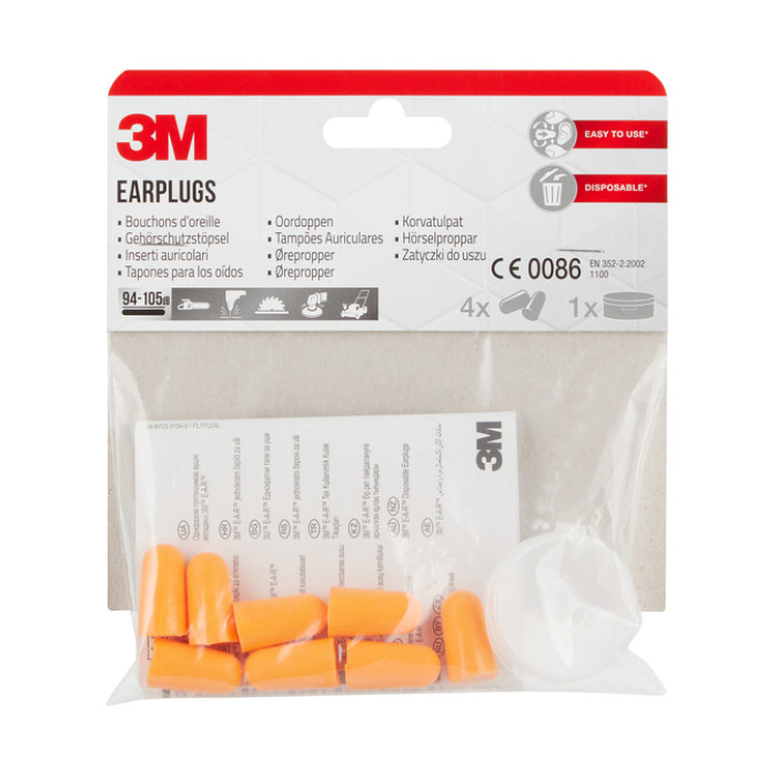 Oordoppen 3M 1100 met opbergdoos 4 paar 94-105db