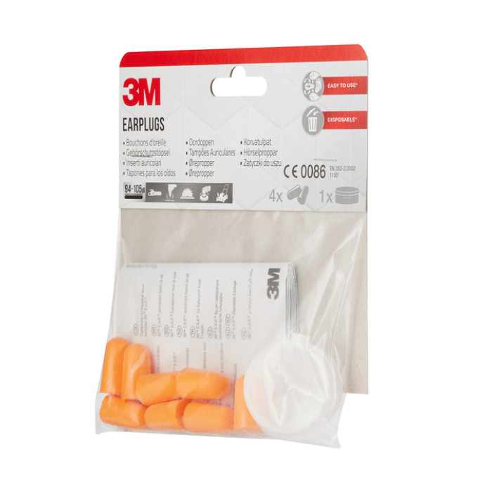 Oordoppen 3M 1100 met opbergdoos 4 paar 94-105db