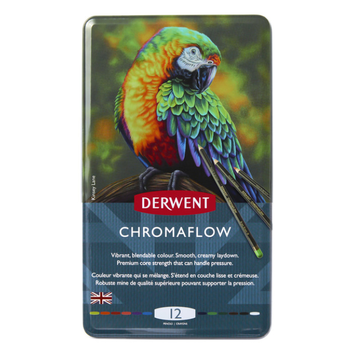 Kleurpotloden Derwent Chromaflow set à 12 kleuren