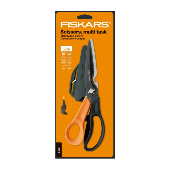Schaar Fiskars Cuts+More Titanium multifunctioneel zwart