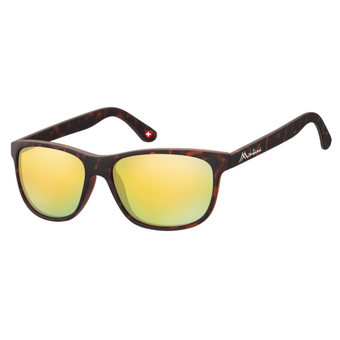 Zonnebril Montana met geel glas mat turtle