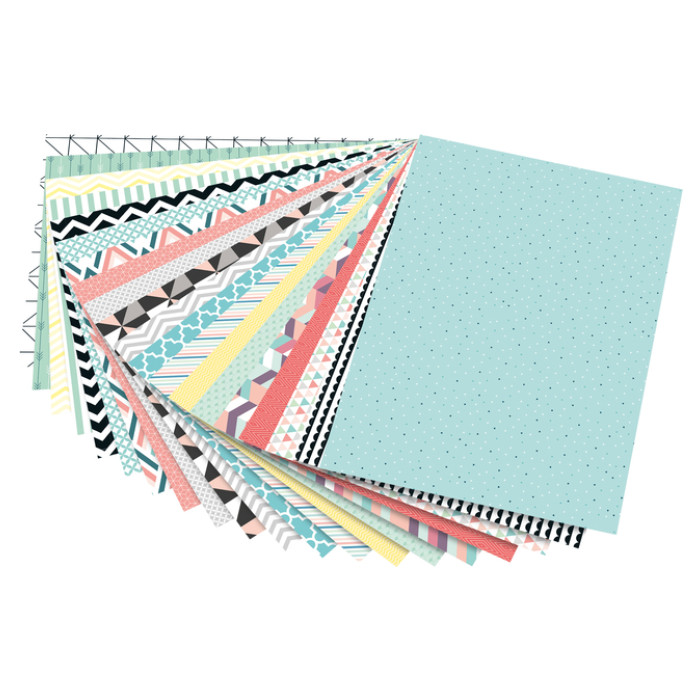 Papierblok Folia Geometrie 24x34cm 270gr 20 vel assorti