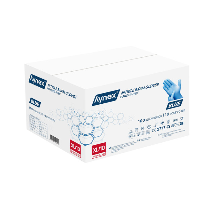 Handschoen Hynex XL nitril blauw pak à 100 stuks